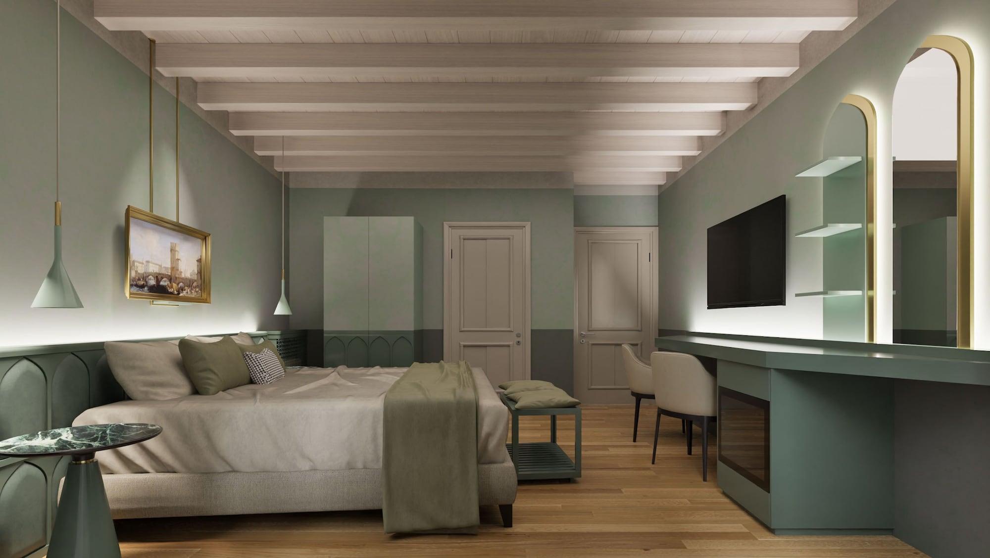 Hotel Relais Balcone di Giulietta Verona Esterno foto 3D rendering of a bedroom