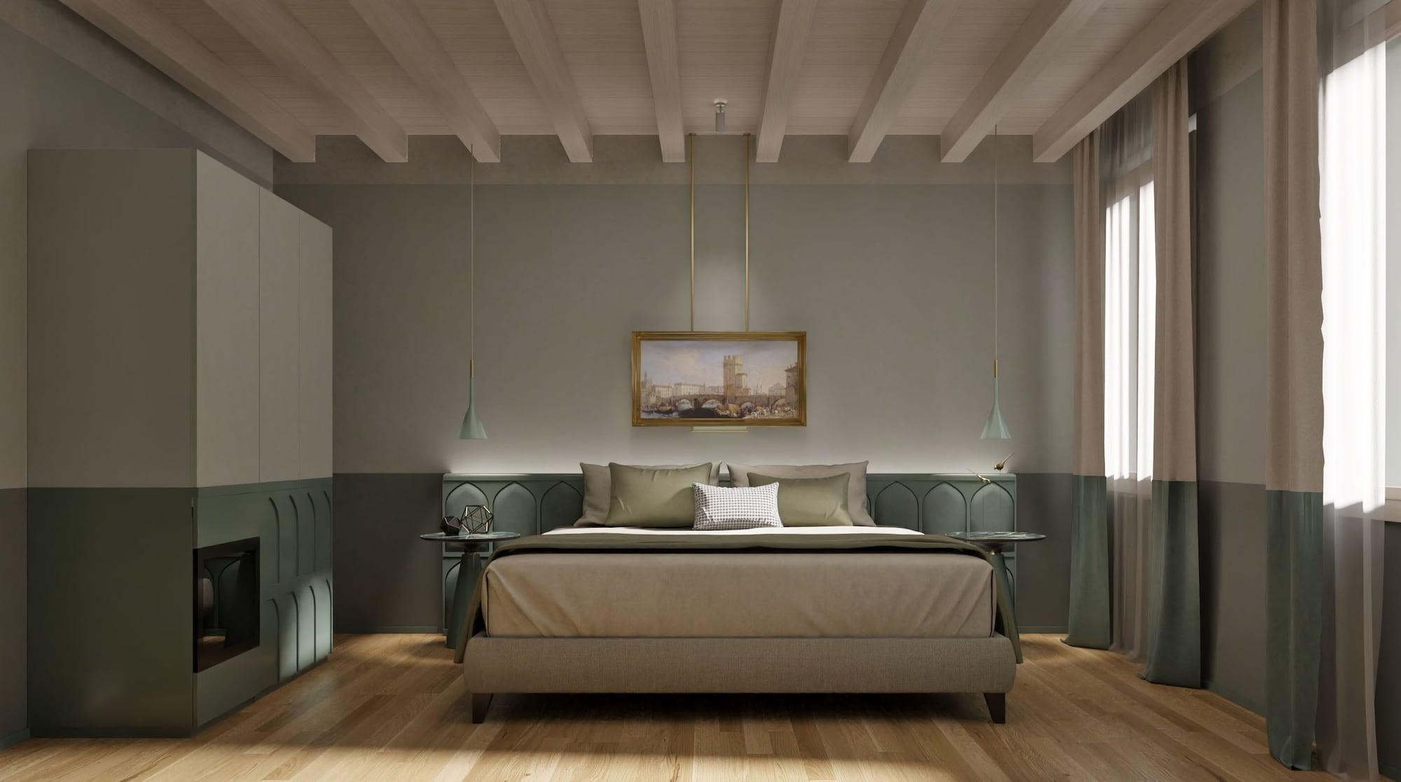 Hotel Relais Balcone di Giulietta Verona Esterno foto 3D rendering of a bedroom